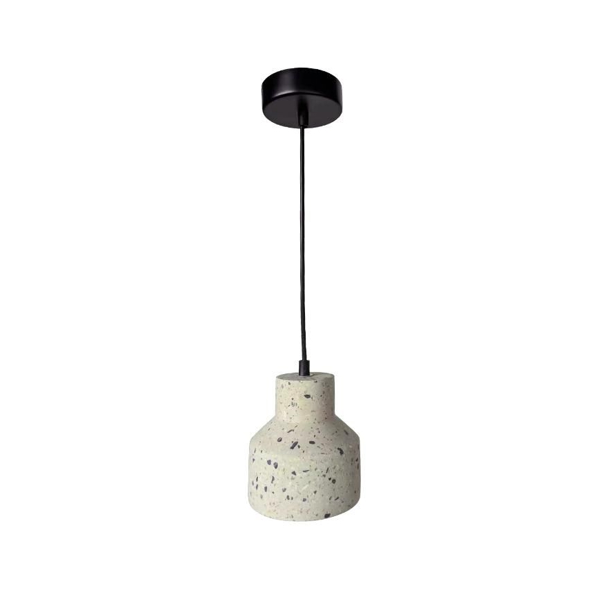 Lampadario a sospensione con filo TERRAZZO 1xE27/60W/230V diametro 12 cm color crema