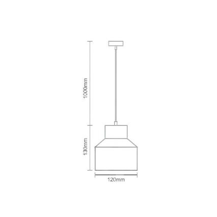Lampadario a sospensione con filo TERRAZZO 1xE27/60W/230V diametro 12 cm color crema