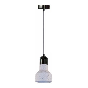 Lampadario a sospensione con filo TERRAZZO 1xE27/60W/230V diametro 12 cm color crema