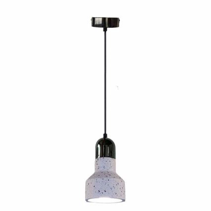 Lampadario a sospensione con filo TERRAZZO 1xE27/60W/230V diametro 12 cm color crema