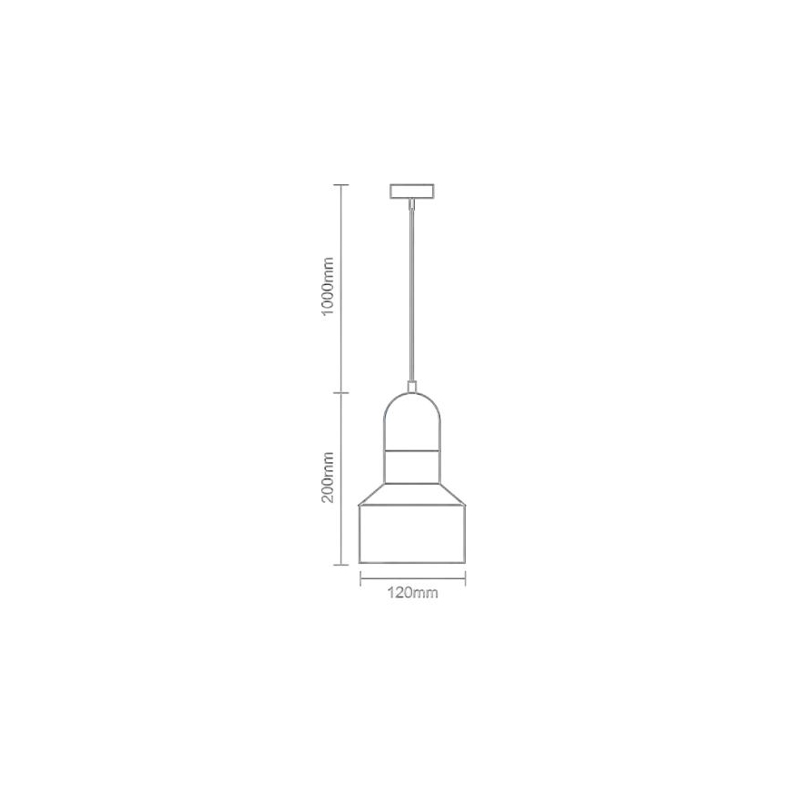 Lampadario a sospensione con filo TERRAZZO 1xE27/60W/230V diametro 12 cm color crema
