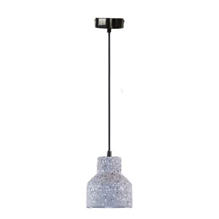 Lampadario a sospensione con filo TERRAZZO 1xE27/60W/230V diametro 12 cm grigio
