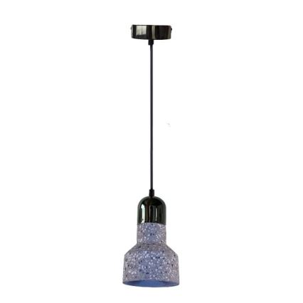 Lampadario a sospensione con filo TERRAZZO 1xE27/60W/230V diametro 12 cm grigio
