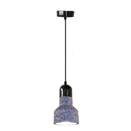 Lampadario a sospensione con filo TERRAZZO 1xE27/60W/230V diametro 12 cm grigio