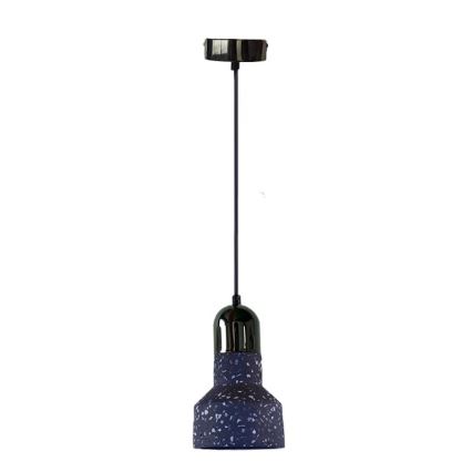 Lampadario a sospensione con filo TERRAZZO 1xE27/60W/230V diametro 12 cm nero