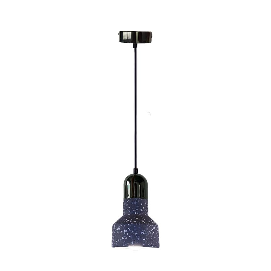 Lampadario a sospensione con filo TERRAZZO 1xE27/60W/230V diametro 12 cm nero