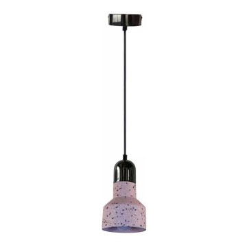 Lampadario a sospensione con filo TERRAZZO 1xE27/60W/230V diametro 12 cm rosso
