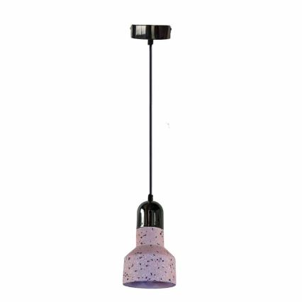 Lampadario a sospensione con filo TERRAZZO 1xE27/60W/230V diametro 12 cm rosso