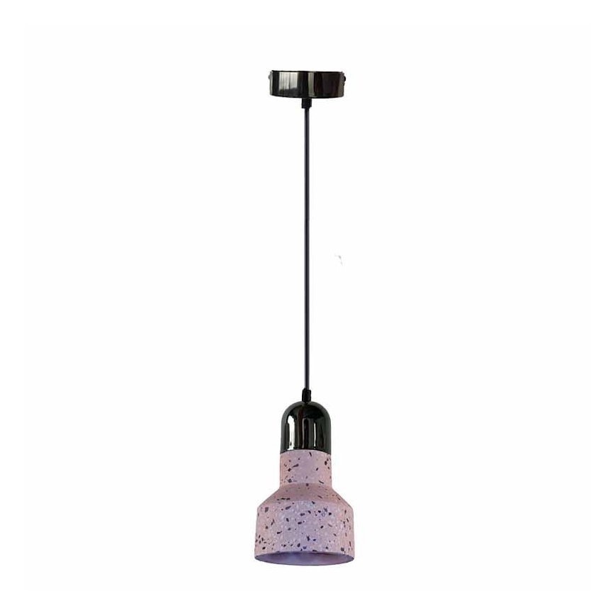 Lampadario a sospensione con filo TERRAZZO 1xE27/60W/230V diametro 12 cm rosso