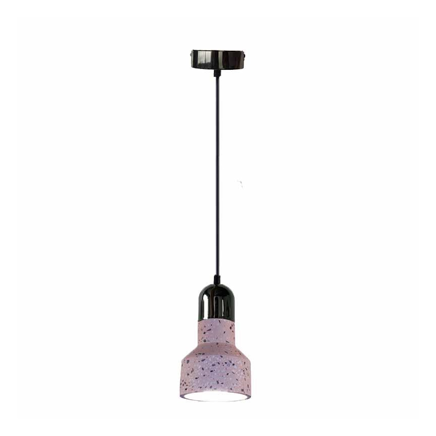 Lampadario a sospensione con filo TERRAZZO 1xE27/60W/230V diametro 12 cm rosso