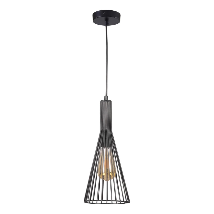 Lampadario a sospensione con filo TIANA 1xE27/20W/230V diametro 15,5 cm nero