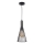 Lampadario a sospensione con filo TIANA 1xE27/20W/230V diametro 15,5 cm nero