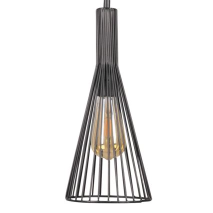 Lampadario a sospensione con filo TIANA 3xE27/20W/230V nero