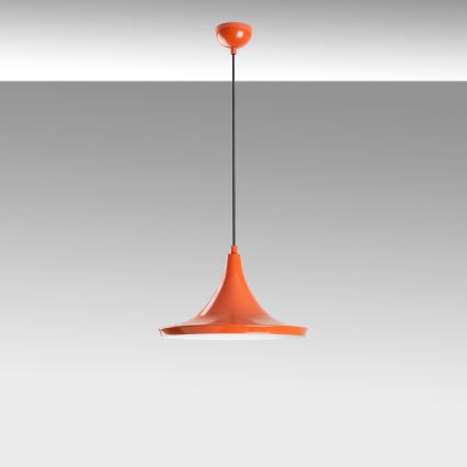 Lampadario a sospensione con filo TOM 1xE27/40W/230V arancione
