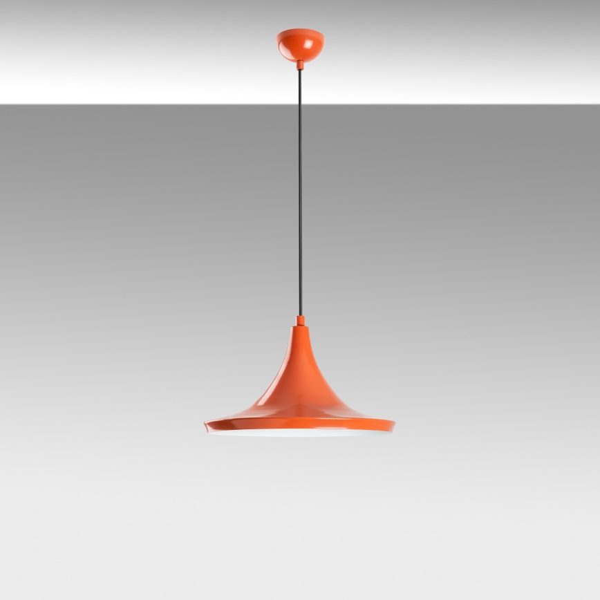 Lampadario a sospensione con filo TOM 1xE27/40W/230V arancione