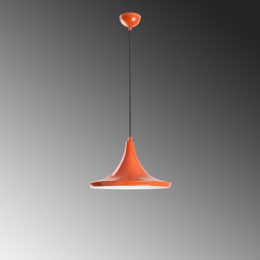 Lampadario a sospensione con filo TOM 1xE27/40W/230V arancione