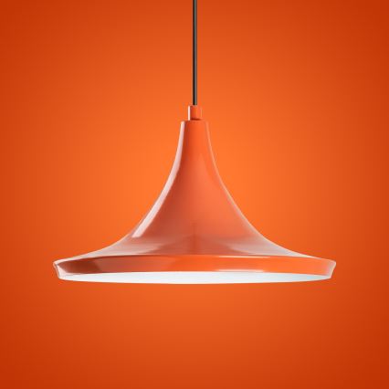 Lampadario a sospensione con filo TOM 1xE27/40W/230V arancione