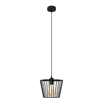 Lampadario a sospensione con filo TORRI 1xE27/15W/230V diametro 23 cm nero