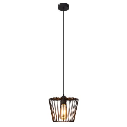Lampadario a sospensione con filo TORRI 1xE27/15W/230V diametro 23 cm nero