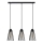 Lampadario a sospensione con filo TORRI 3xE27/15W/230V nero