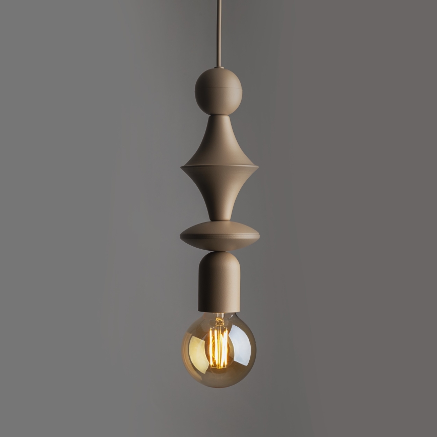 Lampadario a sospensione con filo TOWER 1xE27/15W/230V beige