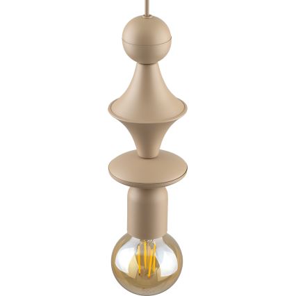 Lampadario a sospensione con filo TOWER 1xE27/15W/230V beige
