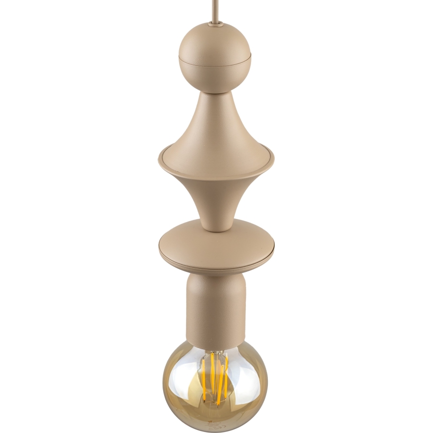 Lampadario a sospensione con filo TOWER 1xE27/15W/230V beige