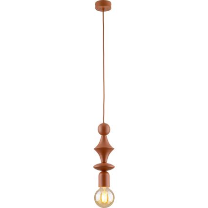 Lampadario a sospensione con filo TOWER 1xE27/15W/230V color mattone