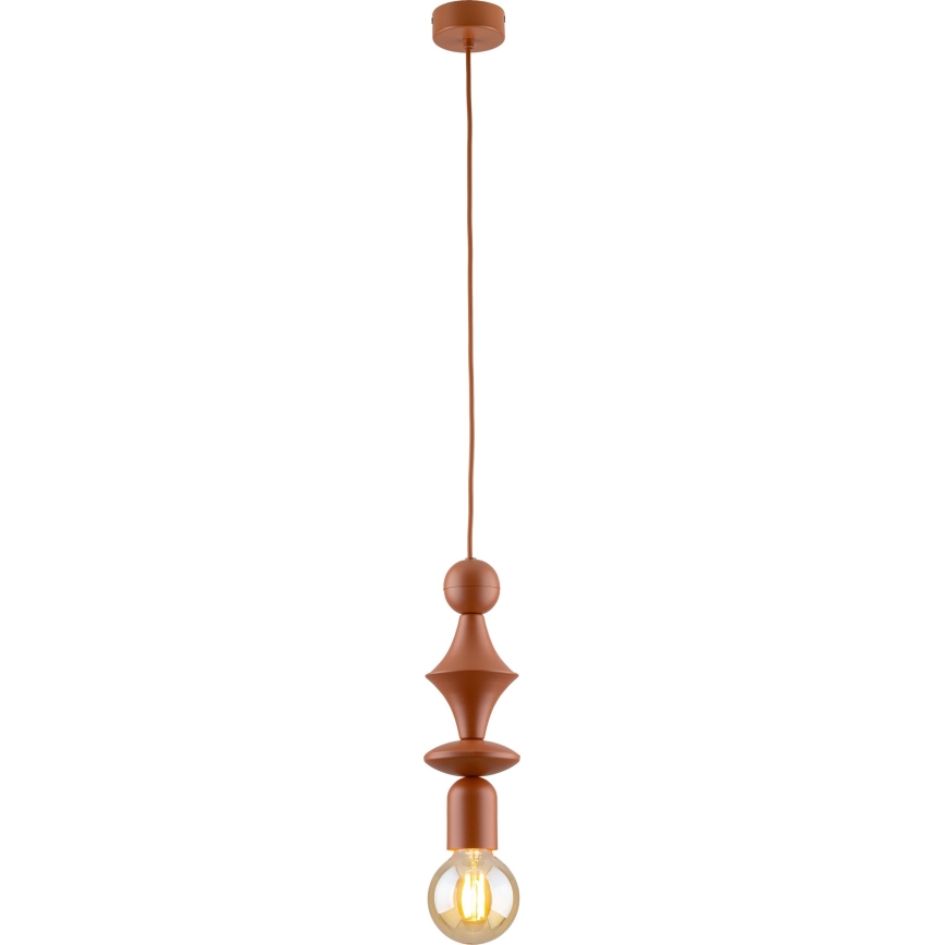 Lampadario a sospensione con filo TOWER 1xE27/15W/230V color mattone