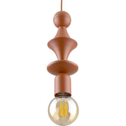 Lampadario a sospensione con filo TOWER 1xE27/15W/230V color mattone
