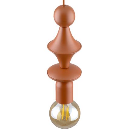Lampadario a sospensione con filo TOWER 1xE27/15W/230V color mattone