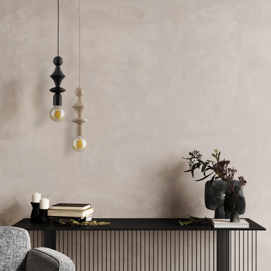 Lampadario a sospensione con filo TOWER 1xE27/15W/230V nero