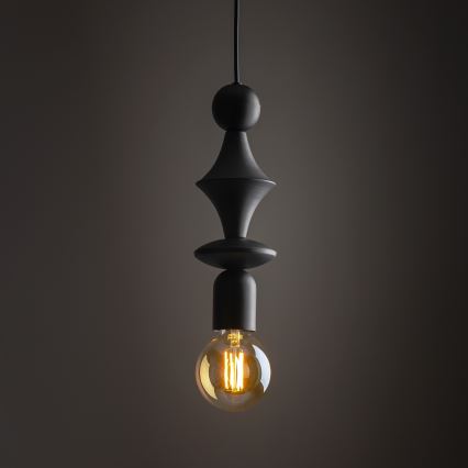 Lampadario a sospensione con filo TOWER 1xE27/15W/230V nero