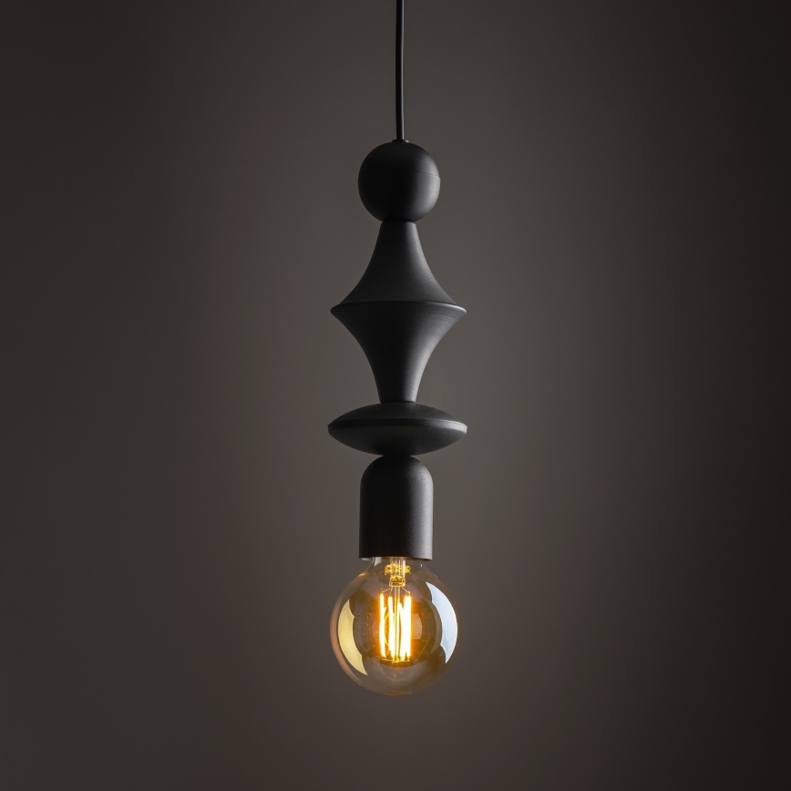 Lampadario a sospensione con filo TOWER 1xE27/15W/230V nero
