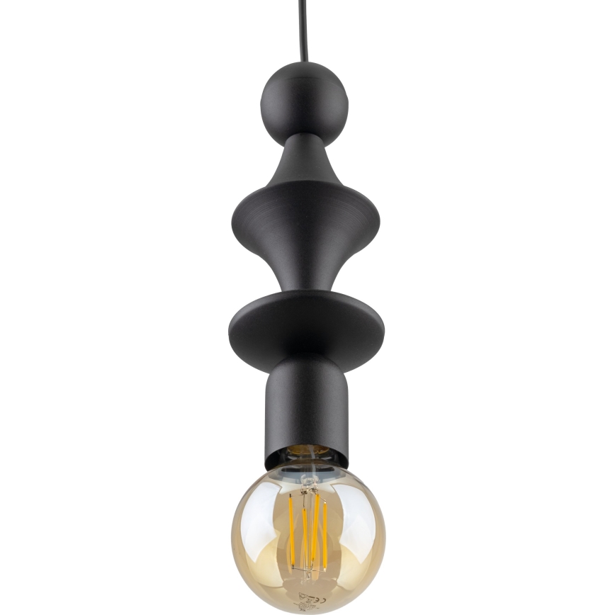 Lampadario a sospensione con filo TOWER 1xE27/15W/230V nero