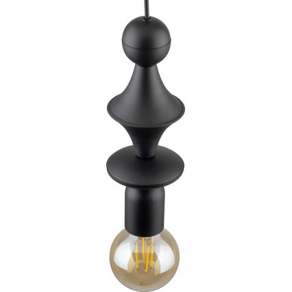 Lampadario a sospensione con filo TOWER 1xE27/15W/230V nero