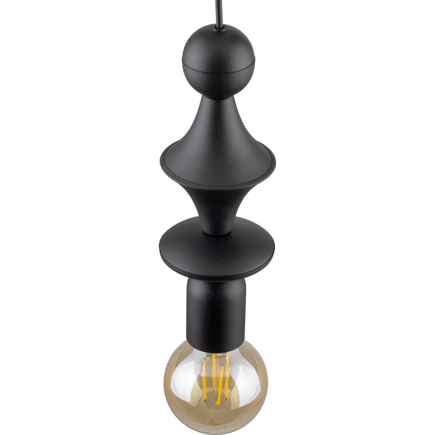 Lampadario a sospensione con filo TOWER 1xE27/15W/230V nero