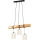 Lampadario a sospensione con filo TRENO 3xE27/25W/230V pino