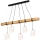 Lampadario a sospensione con filo TRENO 5xE27/25W/230V pino