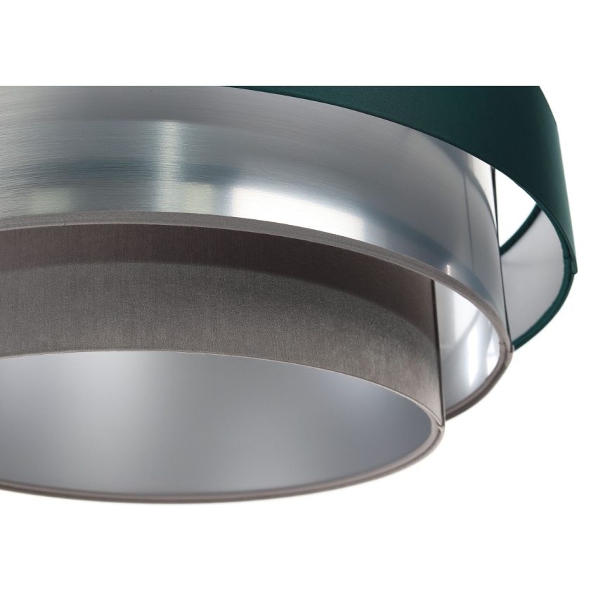 Lampadario a sospensione con filo TRINITI 1xE27/60W/230V verde/cromo lucido/grigio