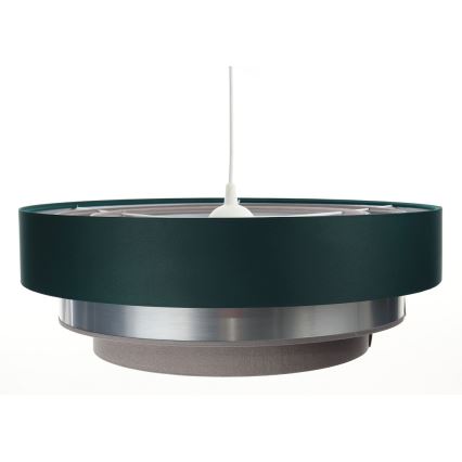 Lampadario a sospensione con filo TRINITI 1xE27/60W/230V verde/cromo lucido/grigio