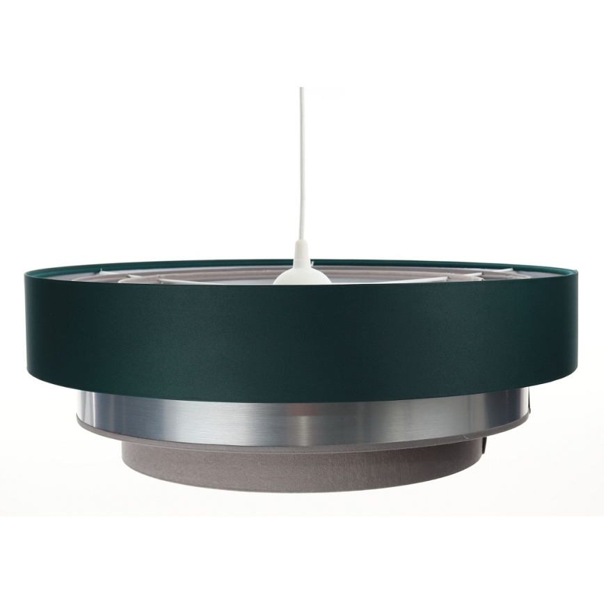 Lampadario a sospensione con filo TRINITI 1xE27/60W/230V verde/cromo lucido/grigio