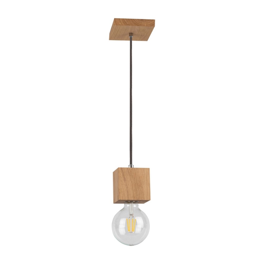 Lampadario a sospensione con filo TRONGO 1xE27/60W/230V quercia