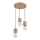 Lampadario a sospensione con filo TRONGO 3xE27/60W/230V quercia