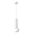 Lampadario a sospensione con filo TUBA 1xGU10/50W/230V bianco