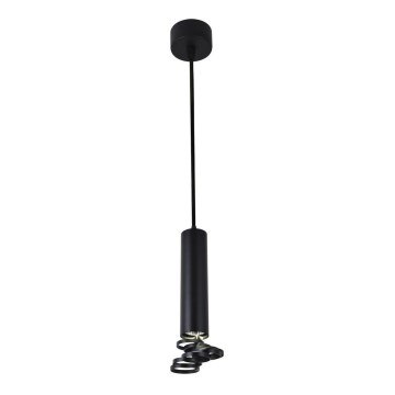 Lampadario a sospensione con filo TUBA 1xGU10/50W/230V nero