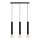 Lampadario a sospensione con filo TUBA 3xE27/15W/230V nero