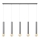 Lampadario a sospensione con filo TUBA 5xE27/15W/230V grigio