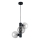 Lampadario a sospensione con filo TUBE 3xE27/60W/230V nero/limpido