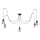 Lampadario a sospensione con filo TUBE 5xE27/15W/230V ragno nero